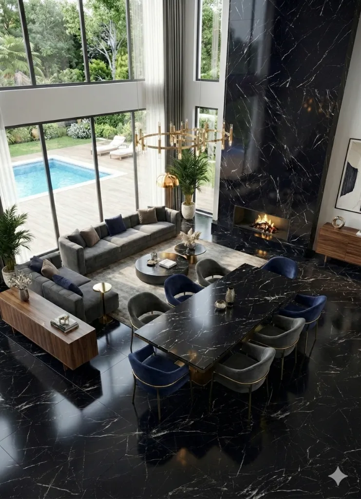 comedor NERO MARQUINA ROYAL (10F RANDOM) 60X120 RECT SUPER PULIDO.webp