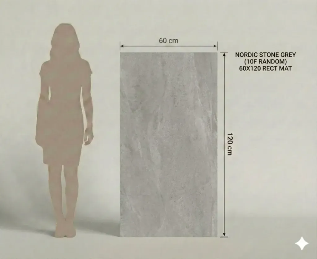 NORDIC STONE GREY (10F RANDOM) 60X120 RECT MAT